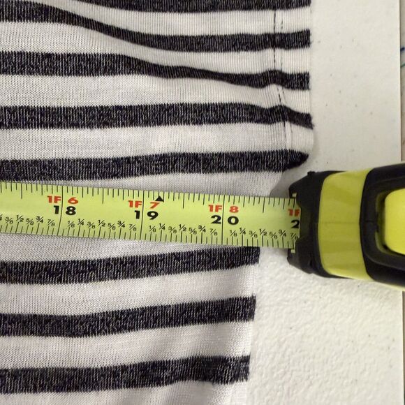 Vince Dress Women's Medium Striped Short Sleeve Metallic Lightweight Shift - Picture 8 of 9